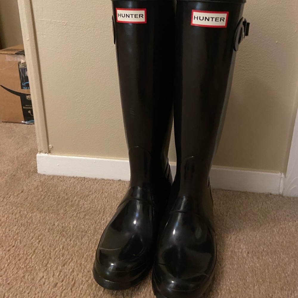 Hunter original tall gloss rain boots